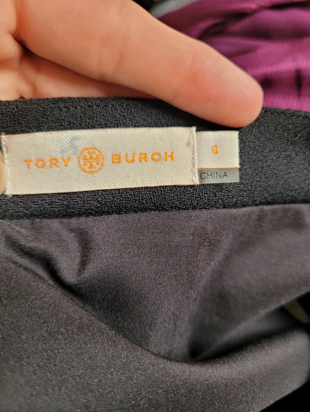 Tory Burch Black Tailored Pencil Skirt